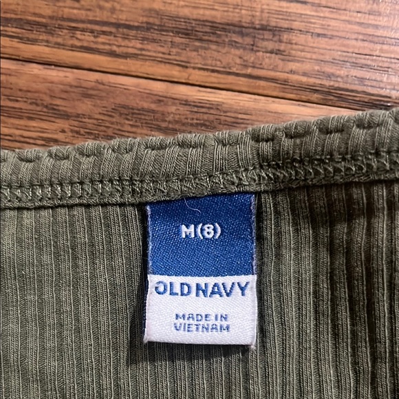 Old Navy Olive Ribbed Knit Top - Picture 2 of 3